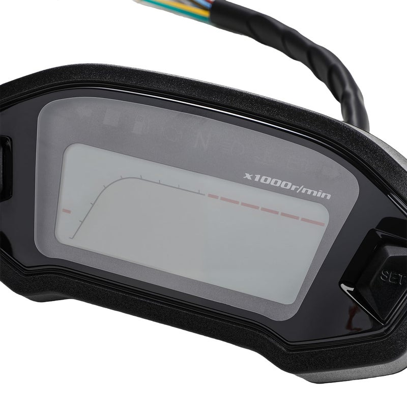 YSMOTO Universal Motorcycle Speedometer Tachometer Digital Odometer Fit for All Motorcycles with DC 12V,Adjustable for 7 Colors - Image 5